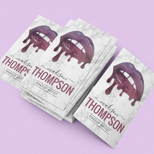 Makeup Artist Dripping Lip Gloss Visitenkarte