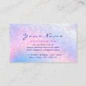 Makeup Artist Dusty Blue Eyelash Holograph Pink Visitenkarte (Rückseite)