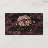 Makeup Artist Dusty Rose und Black Appointment Terminkarte (Vorderseite)