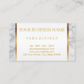 Makeup Artist Dusty Rose und Graumarmor Visitenkarte (Rückseite)