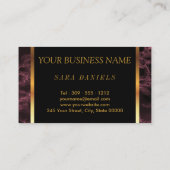 Makeup Artist Dusty Rose und schwarzer Marmor Visitenkarte (Rückseite)