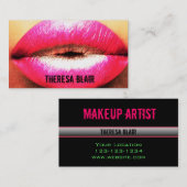 Makeup Artist Edgy Business Card Visitenkarte (Vorne/Hinten)