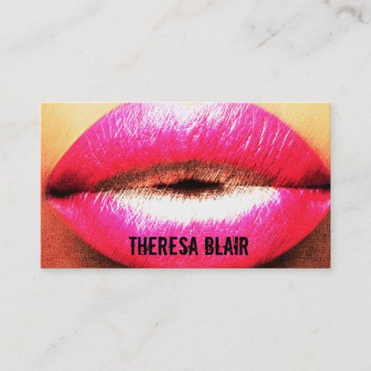 Makeup Artist Edgy Business Card Visitenkarte (Vorderseite)