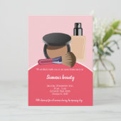 Makeup Artist Einladung (Stehend Vorderseite)