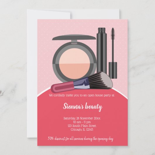 Makeup Artist Einladung (Vorderseite)