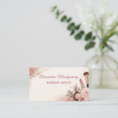 Makeup Artist Elegant Business Card Visitenkarte (Stehend Vorderseite)