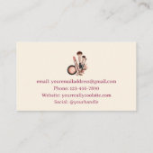 Makeup Artist Elegant Business Card Visitenkarte (Rückseite)