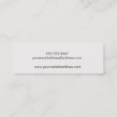 Makeup Artist Elegante Imitate Embossed Black Mini Visitenkarte (Rückseite)