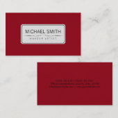 Makeup Artist Elegante Moderne Brick Colors Visitenkarte (Vorne/Hinten)