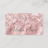 Makeup Artist Elegante Rose Gold Glitzer Funkelnd Visitenkarte (Vorderseite)