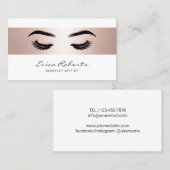 Makeup Artist Elegante Rose Visitenkarte (Vorne/Hinten)