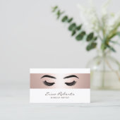 Makeup Artist Elegante Rose Visitenkarte (Stehend Vorderseite)