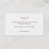 Makeup Artist Elegantes Gold Magenta Rosa Muster Visitenkarte (Rückseite)