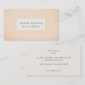 Makeup Artist Elegantes hellrosa Muster Visitenkarte (Vorne/Hinten)