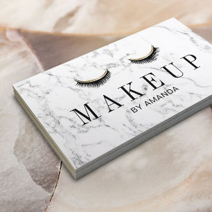 Makeup Artist Elegantes Marmor Salon Visitenkarte