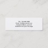 Makeup Artist Elegantes Script Rote Lippen Mini Mini Visitenkarte (Rückseite)