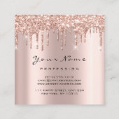 Makeup Artist Event Brows Glitzer Eyelash Square Quadratische Visitenkarte (Rückseite)