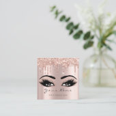 Makeup Artist Event Brows Glitzer Eyelash Square Quadratische Visitenkarte (Stehend Vorderseite)