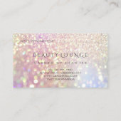 Makeup Artist Event Eyelash Rose Gold Glitzer Terminkarte (Rückseite)