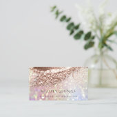 Makeup Artist Event Eyelash Rose Gold Glitzer Terminkarte (Stehend Vorderseite)