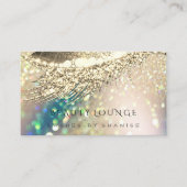 Makeup Artist Event Eyelash Spark Gold Glitzer Terminkarte (Vorderseite)