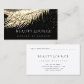 Makeup Artist Event Lash Stylist Gold Schwarzer Pa Terminkarte (Vorne/Hinten)