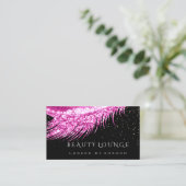Makeup Artist Event Lash Stylist Pink Black Spark Terminkarte (Stehend Vorderseite)