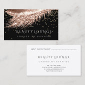 Makeup Artist Event Lashes Stylist Rose Champai Terminkarte (Vorne/Hinten)