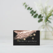 Makeup Artist Event Lashes Stylist Rose Gold Terminkarte (Stehend Vorderseite)