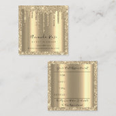 Makeup Artist Event Planner Champagne Gold Tropfen Terminkarte (Vorne/Hinten)