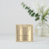 Makeup Artist Event Planner Champagne Gold Tropfen Terminkarte (Stehend Vorderseite)