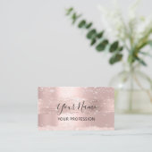 Makeup Artist Event Planner Confetti Pink Rose Visitenkarte (Stehend Vorderseite)