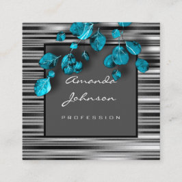 Makeup Artist Event Planner Consulting Gerahmt Aqu Quadratische Visitenkarte