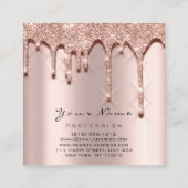Makeup Artist Event Planner Glitzer 3D-Effekt Quadratische Visitenkarte (Rückseite)