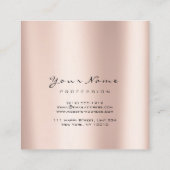 Makeup Artist Event Planner Glitzer Eyes Lashes Quadratische Visitenkarte (Rückseite)