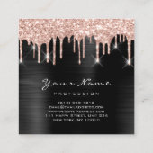 Makeup Artist Event Planner Glitzer Spark Einzigar Quadratische Visitenkarte (Rückseite)
