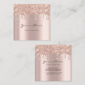 Makeup Artist Event Planner Glitzer Spark Event1 Quadratische Visitenkarte (Vorne/Hinten)