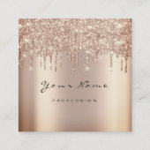 Makeup Artist Event Planner Glitzer Spark Event Quadratische Visitenkarte (Vorderseite)