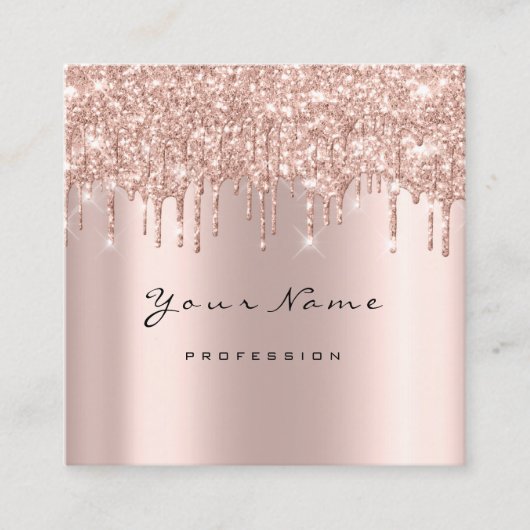 Makeup Artist Event Planner Glitzer Spark Event Quadratische Visitenkarte (Vorderseite)