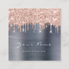 Makeup Artist Event Planner Glitzer Spark Gray Gre Quadratische Visitenkarte