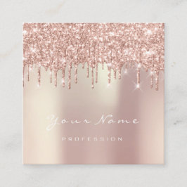 Makeup Artist Event Planner Glitzer Spark Pearl Quadratische Visitenkarte