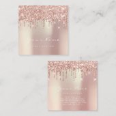 Makeup Artist Event Planner Glitzer Spark Pearl Quadratische Visitenkarte (Vorne/Hinten)