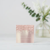 Makeup Artist Event Planner Glitzer Spark Pearl Quadratische Visitenkarte (Stehend Vorderseite)