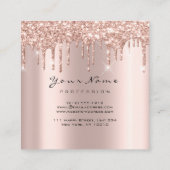 Makeup Artist Event Planner Glitzer Spark Square Quadratische Visitenkarte (Rückseite)
