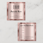 Makeup Artist Event Planner Rose Eyelashes Logo Terminkarte (Vorne/Hinten)