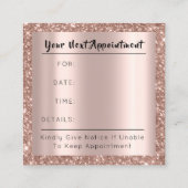 Makeup Artist Event Planner Rose Eyelashes Terminkarte (Rückseite)