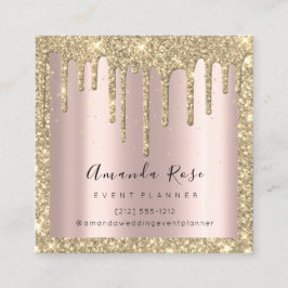 Makeup Artist Event Planner Sepia Gold Tropfen Ros Terminkarte