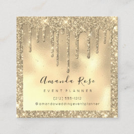 Makeup Artist Event Planner Sepia Gold Tropfen Spa Terminkarte