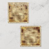 Makeup Artist Event Planner Sepia Gold Tropfens Pa Terminkarte (Vorne/Hinten)