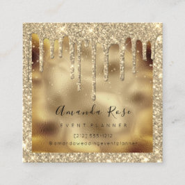 Makeup Artist Event Planner Sepia Gold Tropfens Pa Terminkarte